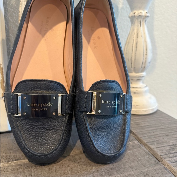 Kate Spade Navy Blue Leather Loafers . Size 7 - Picture 2 of 10